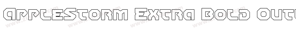 AppleStorm Extra Bold Outline字体转换